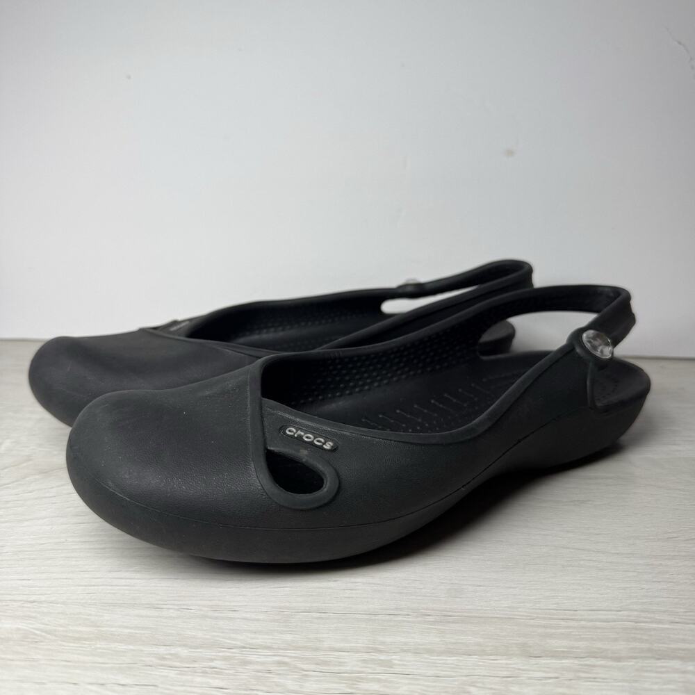 Crocs Olivia Slingback Ballet Flat Crystal Accent Slip-On Women's 8